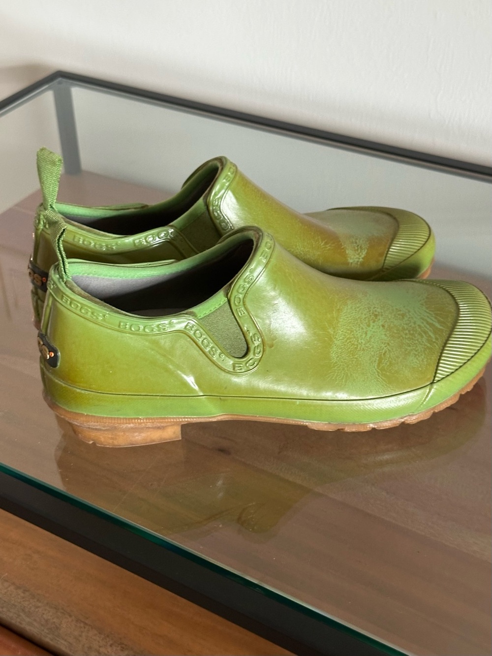 Bogs Rue Green Garden Ankle Rain Boots Size 10